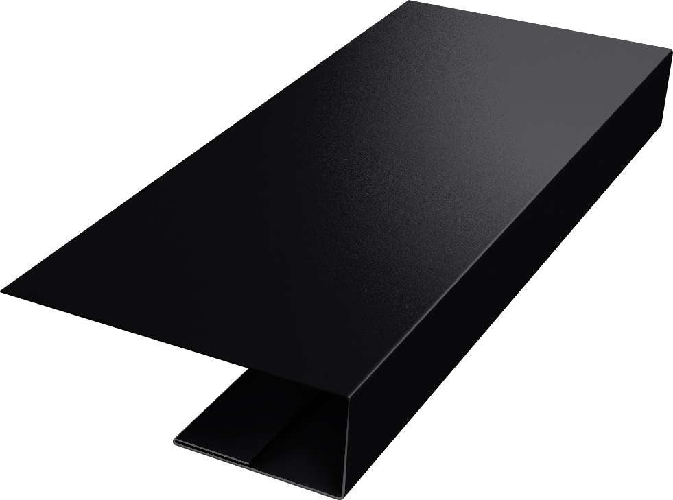J-Профиль 12мм Grand Line 0,5 Velur RAL 9005 черный (2м)