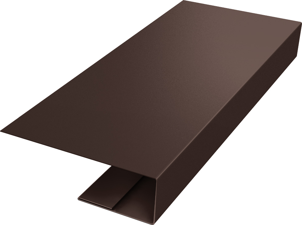 J-Профиль 12мм Grand Line 0,5 Velur RAL 8017 шоколад (2м)